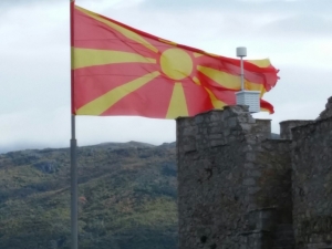 The Macedonian flag